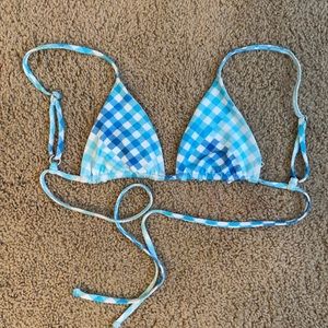 L Space Bikini Top Size S Picnic Plaid Brittany Top